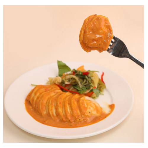 허닭 소스 슬라이스 닭가슴살 레드크림커리 120g (10개)_이미지