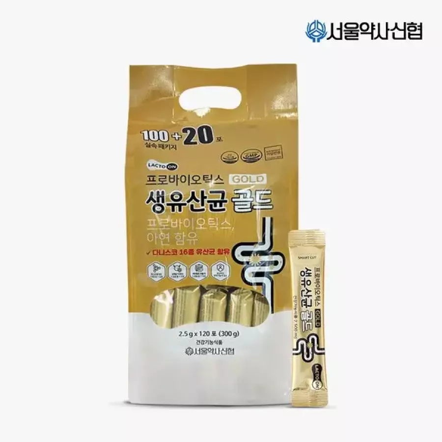 서울약사신협 프로바이오틱스 생유산균 골드 2.5g 120포 (3개)_이미지