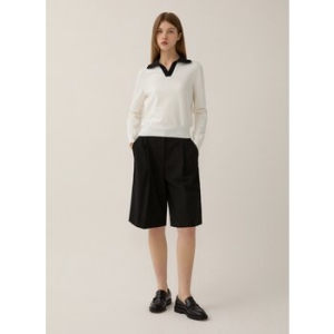 인동에프엔 리스트 배색 슬릿 카라 니트 TSKPOP72110