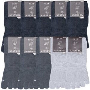 BYC 죽탄사<b>발가락</b>장목신사<b>양말</b>10켤레SMS4602