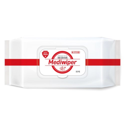 메디와이퍼 안전한 살균 소독 티슈 캡형 80매 (5팩)_이미지