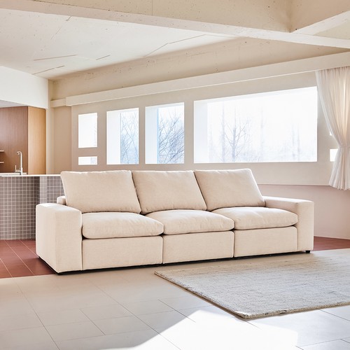 봄소와 잠이 라누보 패브릭 소파 4인용 (스툴별도)_이미지