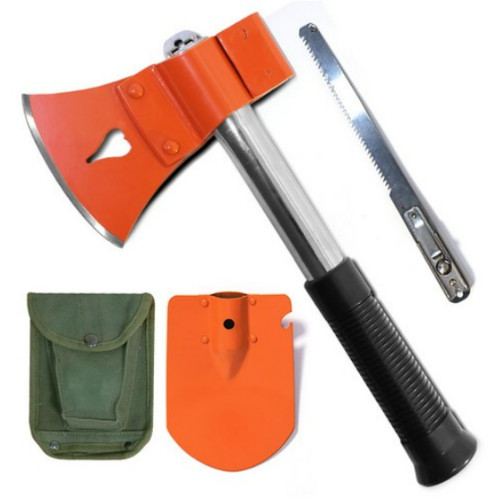 BUCK703 손도끼 야전삽 + 톱 + 손잡이 + 파우치 세트