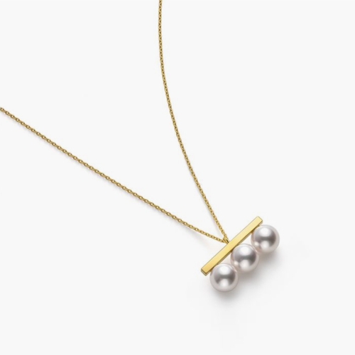 [불명] TASAKI 타사키 밸런스 네오 18K 옐로우골드 야코야 진주 펜던트 넥클레스 목걸이 P16850 가능 일본풀셋