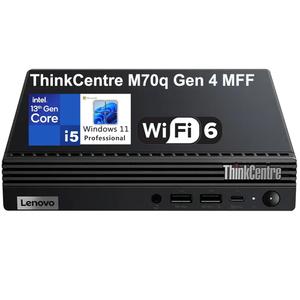 레노버 씽크센터 M70q MFF 비즈니스 데스크톱 13세대 인텔 코어 i513400T 16GB RAM 256GB SSD 유선 키보.._이미지