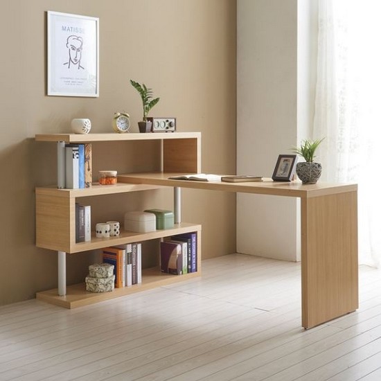 엣지퍼니처 토모 멀티 3단 책장 책상세트 (1600x550)