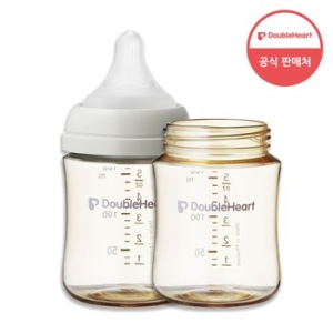 더블하트 모유실감 3세대 PPSU 오후의베이지 240ml (젖병 1개 + 젖꼭지 1개)_이미지