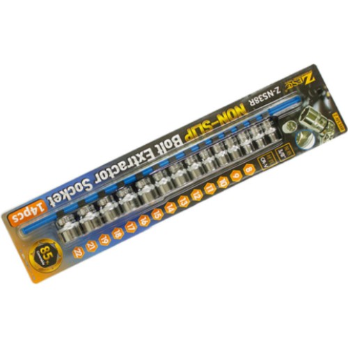 제스트 3/8인치 논슬립 복스세트 레일형 Z-NS38R (14pcs)