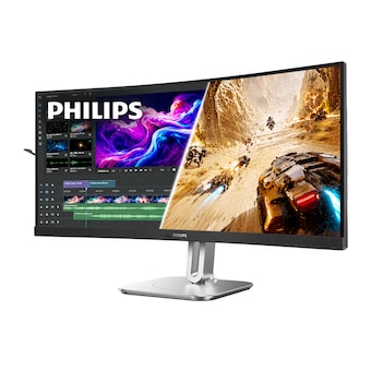 필립스 34B2U5900C 울트라와이드 5K 240 듀얼 모드 USB-C PD140 도킹 높낮이 시력보호 무결점