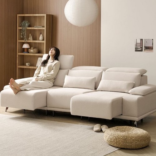 보니애가구 아틀란 3세대 슬라이드 무빙 모션 블리넌 패브릭 소파 4인용_이미지