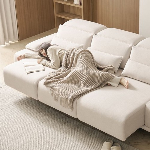 보니애가구 아틀란 3세대 슬라이드 무빙 모션 블리넌 패브릭 소파 4인용_이미지