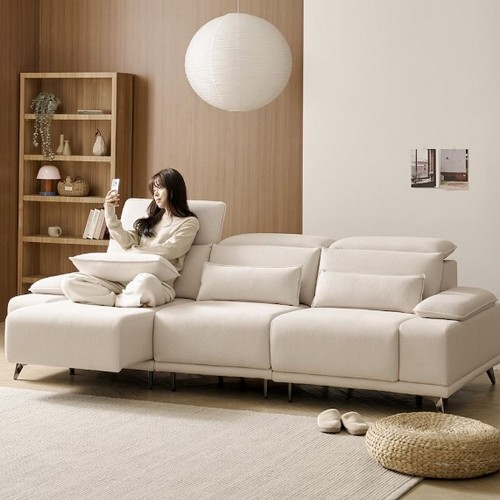 보니애가구 아틀란 3세대 슬라이드 무빙 모션 블리넌 패브릭 소파 4인용_이미지