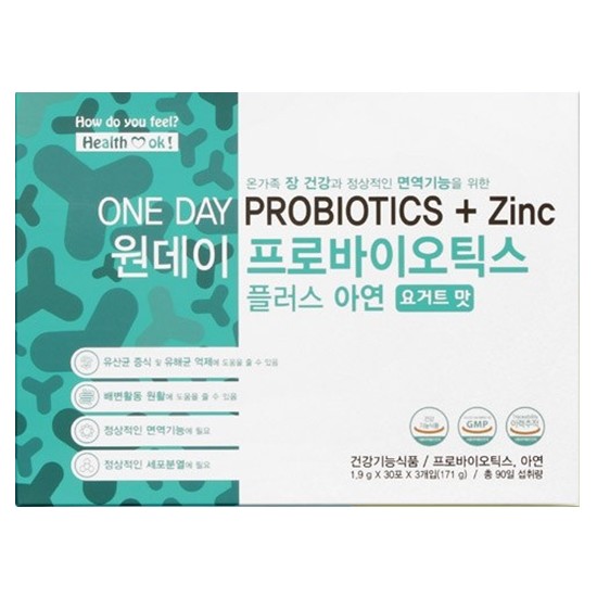 뉴팜 원데이 프로바이오틱스 플러스 아연 30포 (3개)_이미지