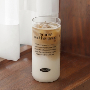 키친앤리빙 히츠키코보 Object M 타이핑 내열 글라스 유리컵 500ml 2P세트