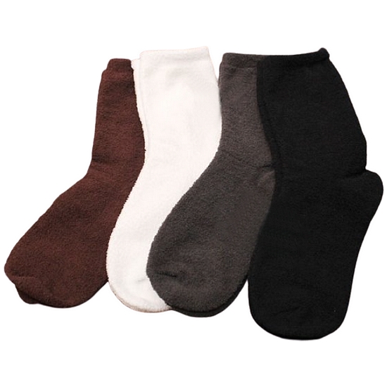 NY코튼클럽 보들보들 극세사 베이직 수면양말 8001 (3켤레)_이미지