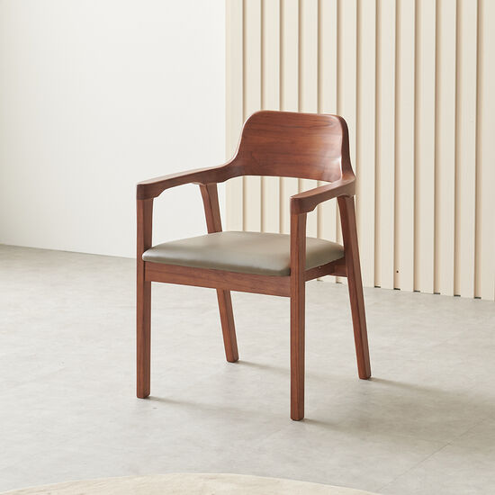 라로퍼니처 보스턴 참죽나무 원목 식탁 의자 (1개)_이미지