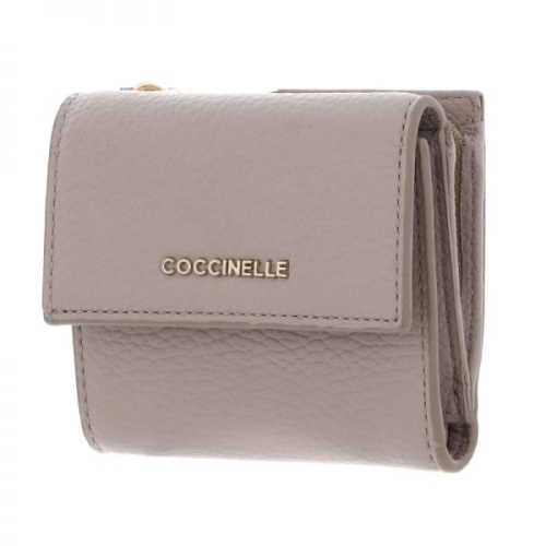 코치 넬레 Coccinelle COCCINELE 메탈릭 소프트 월렛 그레인 가죽 파우더 핑크 지갑 122851