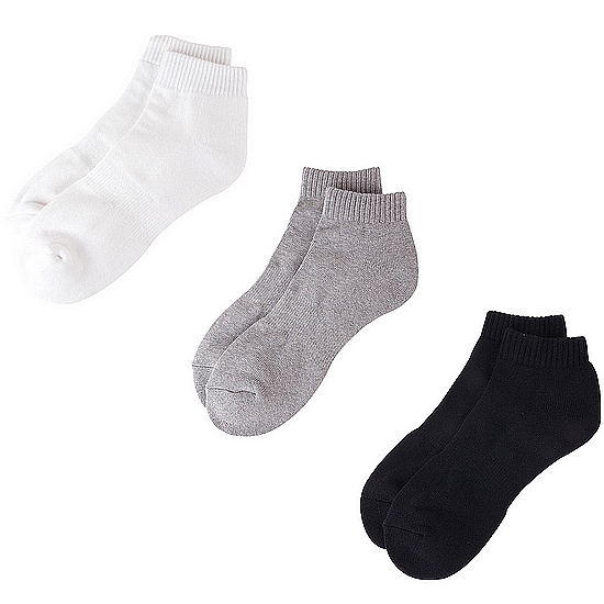 빅토 이중파일 무지 단목 양말 (1켤레)_이미지