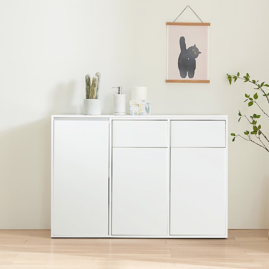 리아즈하우스 셀프 수납형 분리수거함 베란다 수납장 1200_이미지