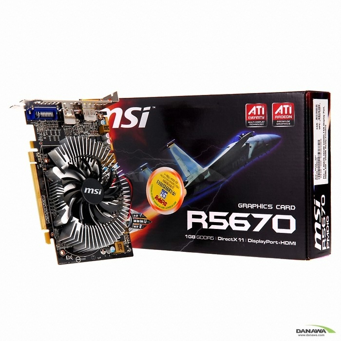 MSI �󵥿� HD 5670 R5670-PMD1G 1GB ���