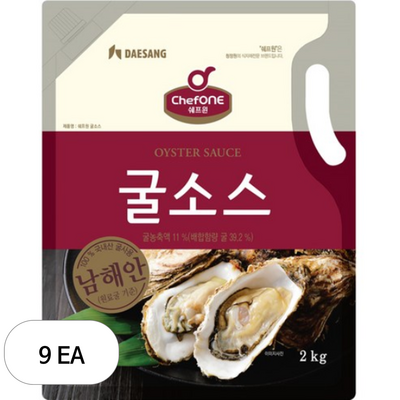 쉐프원 굴소스 2kg (9개)_이미지