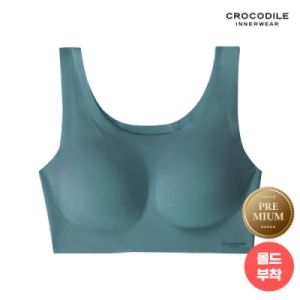 패션그룹형지 크로커다일 언더웨어 프리미엄나이론 U넥 런닝 프리커팅 브라 그린 CDWBR2O14T 583134_5009488580_이미지