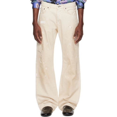 청바지 오프 화이트 레귤러 핏 2010M 데님 진 261129M186055