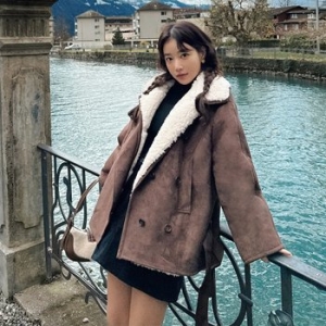 온앤온 벨티드 스웨이드 무스탕 NEM4WMB40_이미지