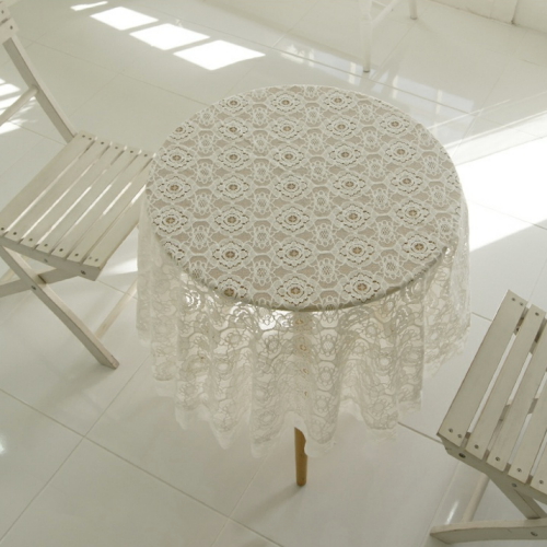 바이데코 ㅤ리븐 레이스 원형 테이블커버 식탁보 (110cm)_이미지