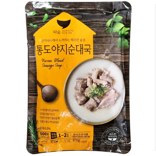 선미식품 뚝배기 통도야지 순대국 600g (2개)