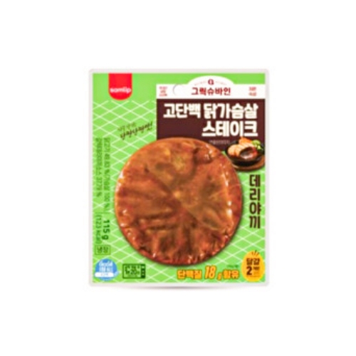 SPC삼립 그릭슈바인 고단백 닭가슴살스테이크 데리야끼 115g (1개)