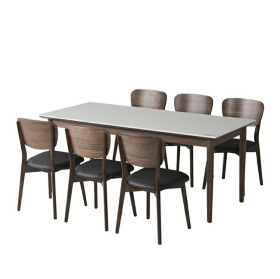 까사미아 카르네 세라믹 식탁 1800 (가죽의자6개)