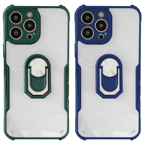 갤럭시A90 클리어 라인 스탠딩 젤리 범퍼 하드 케이스