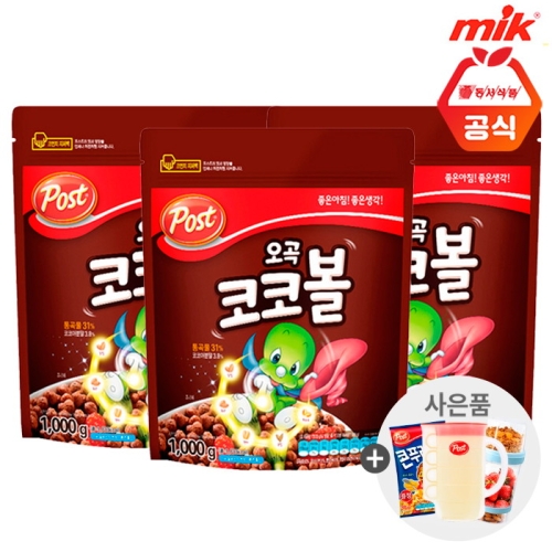 동서식품 포스트 오곡 코코볼 1kg (3개)_이미지
