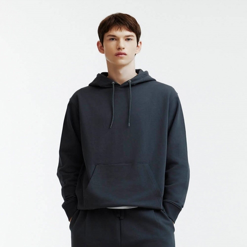 지오다노 024922 언브러시드 테리 솔리드 후드 풀오버