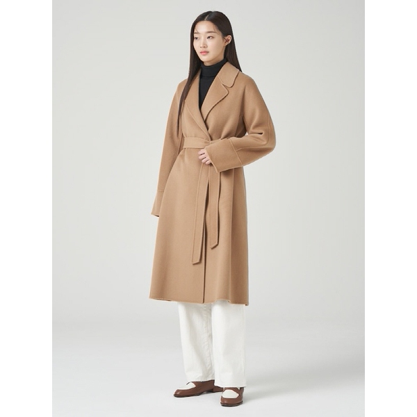 삼성물산 빈폴레이디스 울 캐시미어 벨티드 핸드메이드 롱 코트 BF3X30C05B