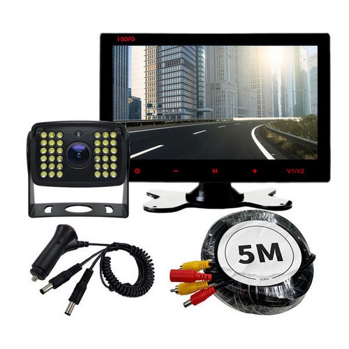 아이소라  와이드 미니 후방카메라 + 7인치 480 모니터 세트 (배선 5M)