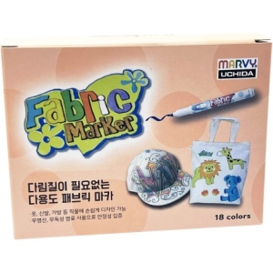 우찌다 패브릭 마카 560 세트 (18색)_이미지