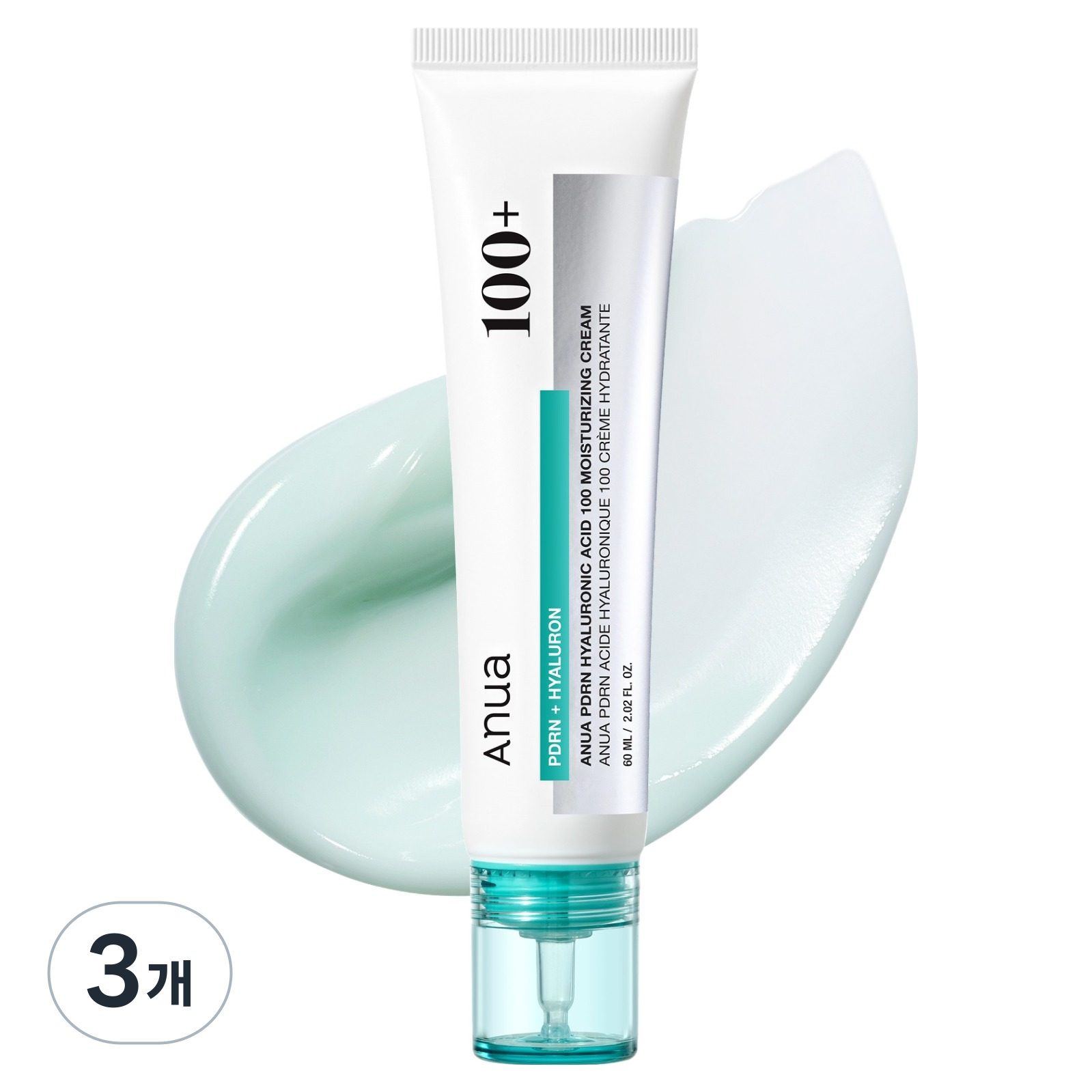 아누아 PDRN 히알루론산 100 수분 크림 60ml (3개)_이미지