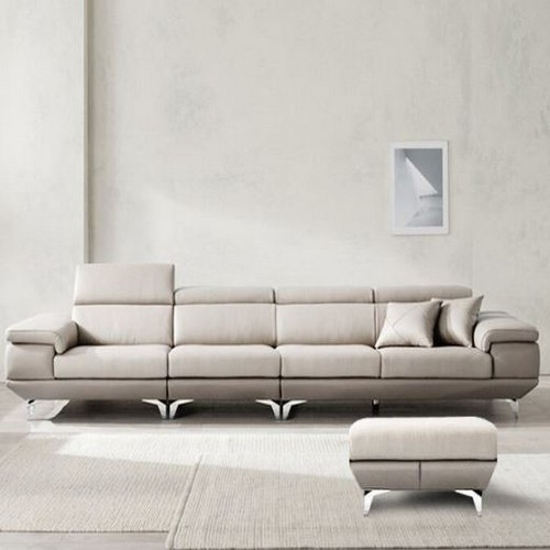 BIF보루네오  디에르 보이시 천연통가죽 소파 6인용 (스툴포함)