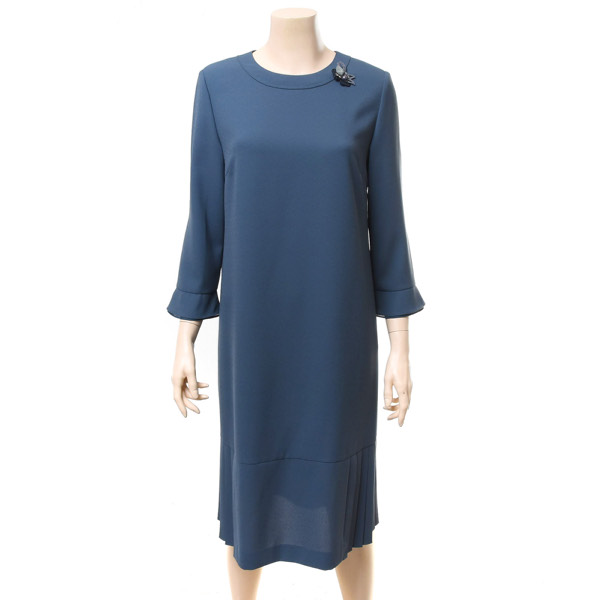 리본 라운드 단색 원피스 RC6-OP510