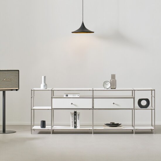 파이토 미드센츄리 모듈 스틸 선반장 거실장 1760