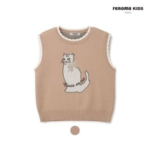 겨울 초등 여아 고양이 니트 조끼 R2441K452