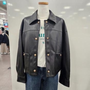 미센스 HC30 밑단시보리 숏기장레더 쟈켓 MB49LEMD02Z_이미지