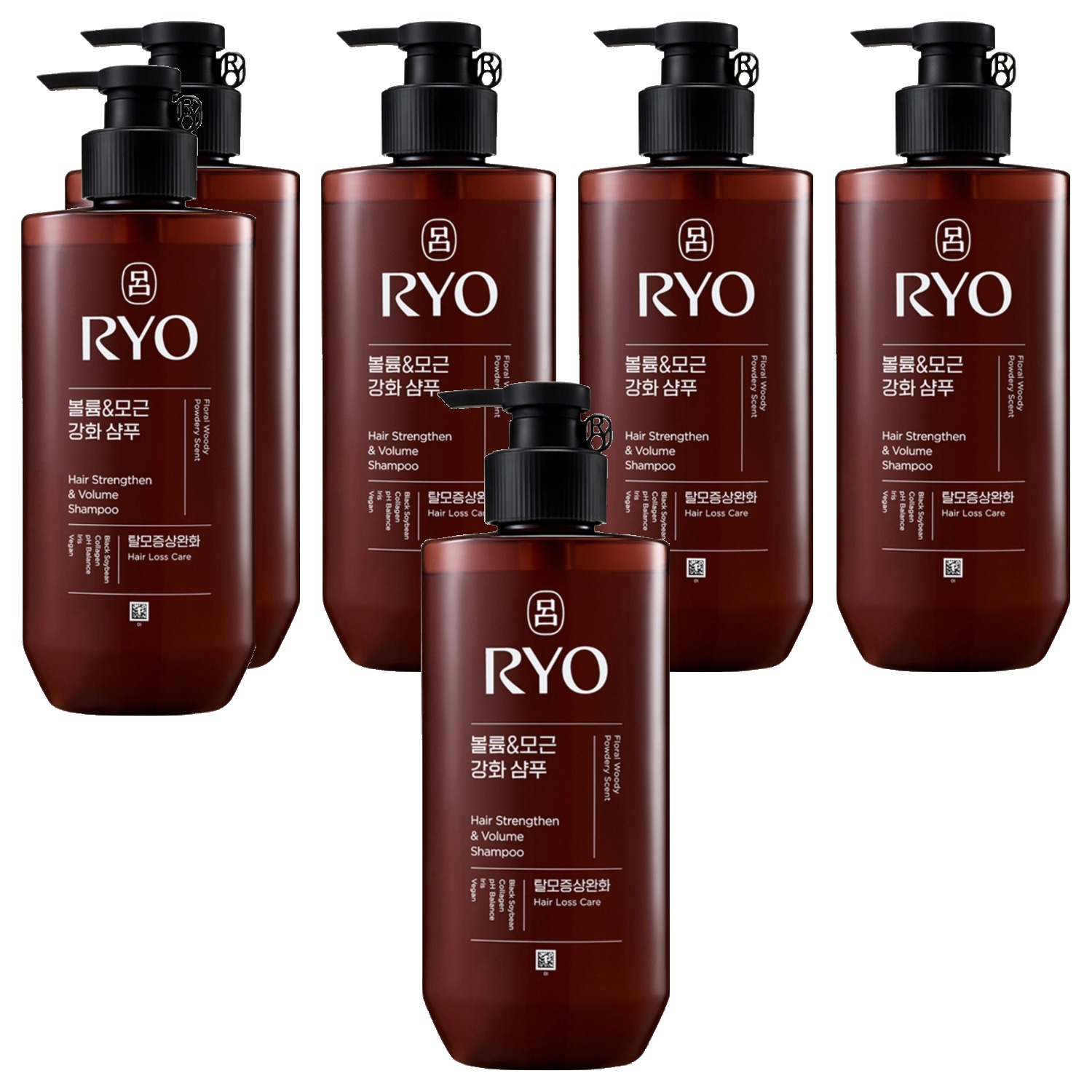 아모레퍼시픽 려 흑운 볼륨&모근강화 샴푸 480ml (6개)