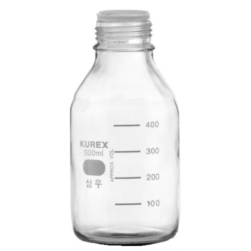 미르코리아 내열유리 눈금 유리병 500ml (1개)_이미지