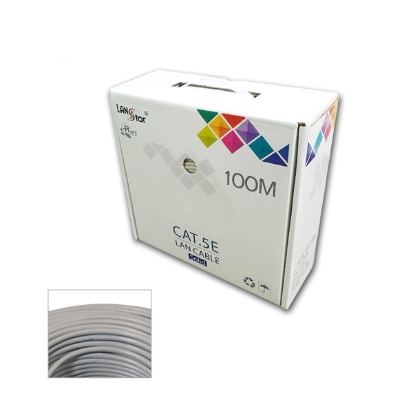 라인업시스템 LANSTAR LS-5UTP CAT.5e UTP 랜케이블 박스 (100m, LS-5UTP-100MGR)