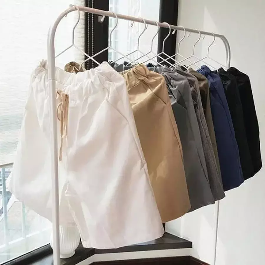 아수라 여름 린넨 5부 여성 반바지 밴딩 빅사이즈 8780840C_이미지