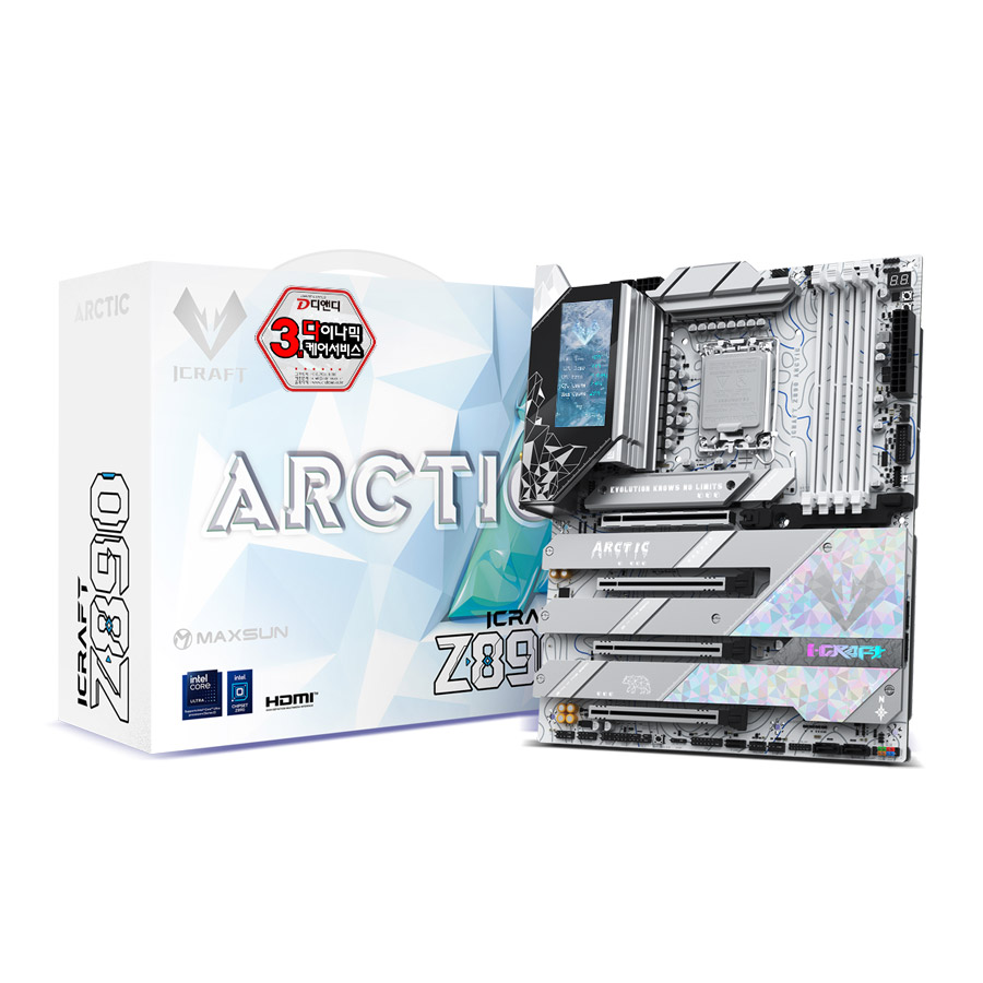 MAXSUN 아이크레프트 <b>Z890</b> 아크틱 디앤디컴