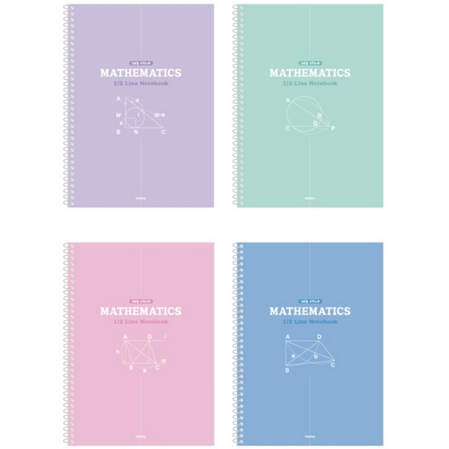 펜피아 스프링 2분할 수학 노트 공책 연습장 1개